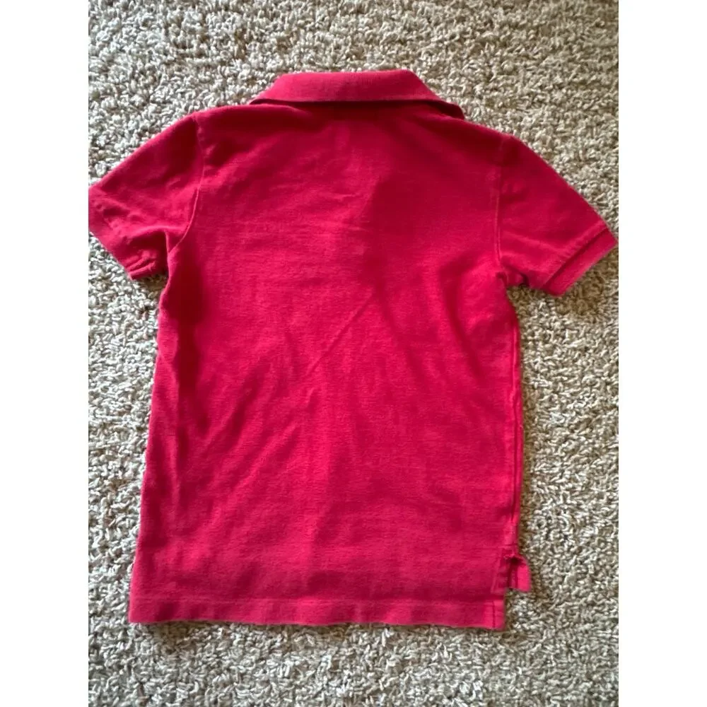 Polo Ralph Lauren Navy Pony Logo Kids Size 6 Red Polo Shirt